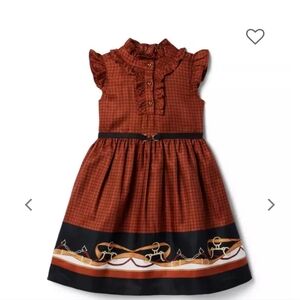 Janie and Jack Rust and Black Kids Dress